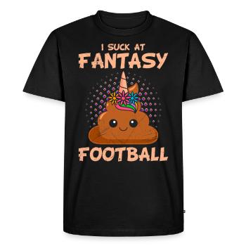 Joueur de football Fantasy moche - T-shirt Premium bio Homme - noir - Devant - Nico (187cm)
