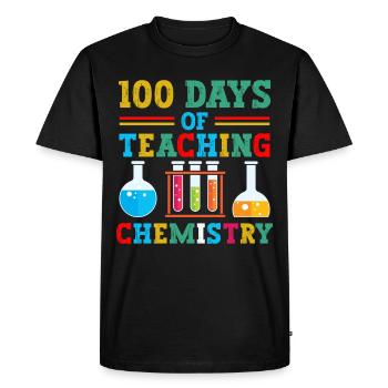 100 days of chemistry lessons for teachers of the - Men's Premium Organic T-Shirt - black - Front - Nico (187cm)