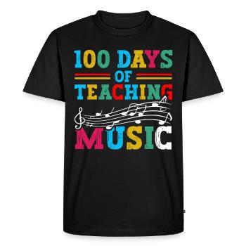 100 jours de cours de musique en tant que professeur de matières scolaires - T-shirt Premium bio Homme - noir - Devant - Nico (187cm)