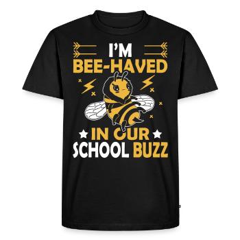 Je suis occupé dans notre école Buzz 100 - T-shirt Premium bio Homme - noir - Devant - Nico (187cm)