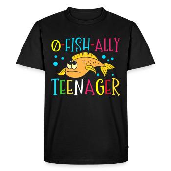 O-fish-ally Teenage Adolescents 100 Days - Men's Premium Organic T-Shirt - black - Front - Nico (187cm)