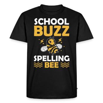 School Buzz Spelling Bee 100 jours d’humour scolaire - T-shirt Premium bio Homme - noir - Devant - Nico (187cm)