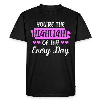 Vous êtes le point culminant de mon quotidien - T-shirt Premium bio Homme - noir - Devant - Nico (187cm)