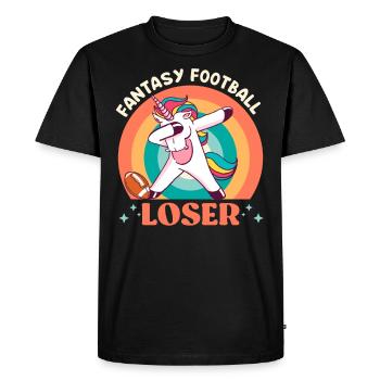 Fantasy Football Loser Licorne Fantasy Football - T-shirt Premium bio Homme - noir - Devant - Nico (187cm)