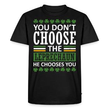 Les vibrations Leprechaun-st.-patrick’s-day-vibes que vous recherchez - T-shirt Premium bio Homme - noir - Devant - Nico (187cm)