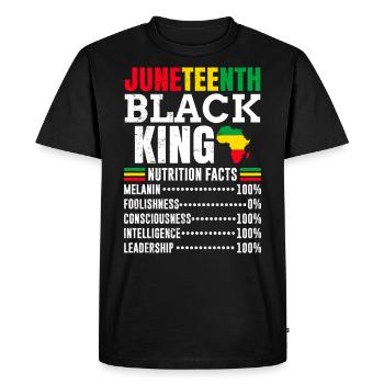 Juneteenth Black History Black King Africa - T-shirt Premium bio Homme - noir - Devant - Nico (187cm)