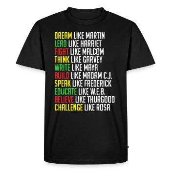 Black History Martin Luther King Africa - Men's Premium Organic T-Shirt - black - Front - Nico (187cm)