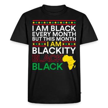 Mois de l’histoire des Noirs Histoire des États-Unis Afrique - T-shirt Premium bio Homme - noir - Devant - Nico (187cm)