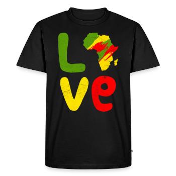 Africa Love Africa Love Africa - Men's Premium Organic T-Shirt - black - Front - Nico (187cm)