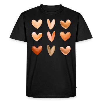Black Heart Black Pride African Woman - Men's Premium Organic T-Shirt - black - Front - Nico (187cm)