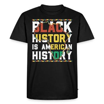 Histoire des Noirs Histoire américaine Histoire Afrique - T-shirt Premium bio Homme - noir - Devant - Nico (187cm)