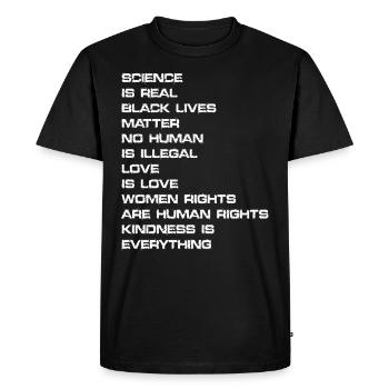 Black Lives Matter Women’s Rights Africa - T-shirt Premium bio Homme - noir - Devant - Nico (187cm)