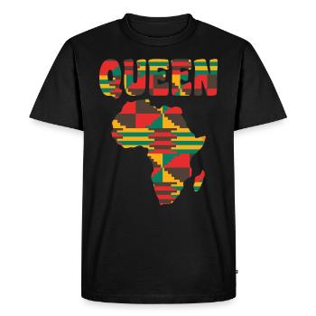 Africa African Queen Black Pride African Woman - Men's Premium Organic T-Shirt - black - Front - Nico (187cm)