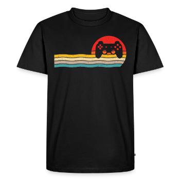 Console Retro Gamer Gamer Video Player - T-shirt Premium bio Homme - noir - Devant - Nico (187cm)