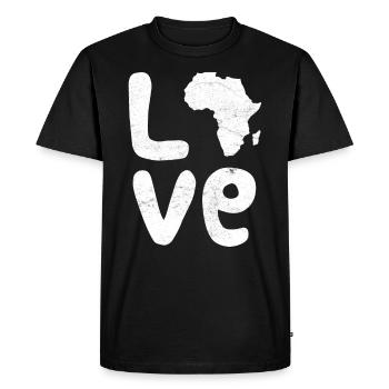 Africa Love Africa Love Africa - Men's Premium Organic T-Shirt - black - Front - Nico (187cm)