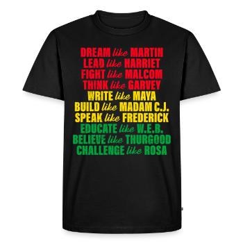Histoire des Noirs Martin Luther King Histoire Afrique - T-shirt Premium bio Homme - noir - Devant - Nico (187cm)