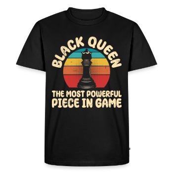 Black Queen Black History African Woman - Men's Premium Organic T-Shirt - black - Front - Nico (187cm)