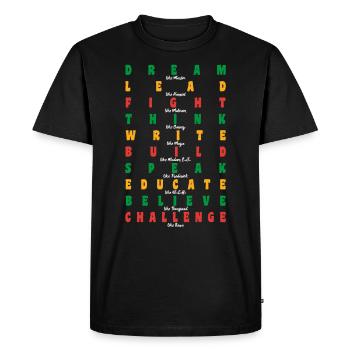 Black History Martin Luther King Africa - Men's Premium Organic T-Shirt - black - Front - Nico (187cm)