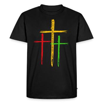 Histoire des Noirs 1865 Liberté des Noirs en Afrique - T-shirt Premium bio Homme - noir - Devant - Nico (187cm)