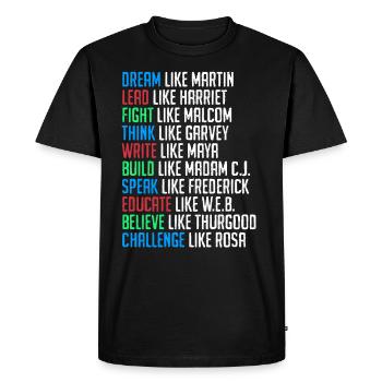 Black History Martin Luther King Africa - Men's Premium Organic T-Shirt - black - Front - Nico (187cm)