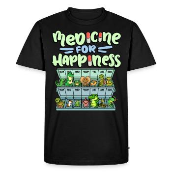 Medicine for Happiness Reptile Wildlife Animal Rescuer - Men's Premium Organic T-Shirt - black - Front - Nico (187cm)