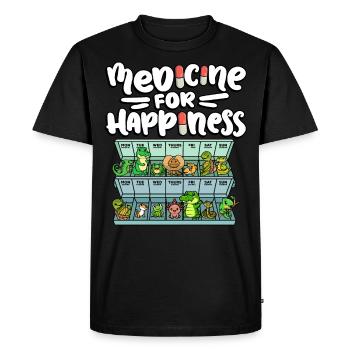 Medicine for Happiness Reptile Wildlife Animal Rescuer - Men's Premium Organic T-Shirt - black - Front - Nico (187cm)