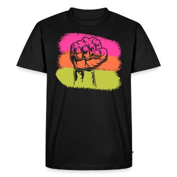 Mois de l’histoire des Noirs Black Lives Matter Afrique - T-shirt Premium bio Homme - noir - Devant - Nico (187cm)