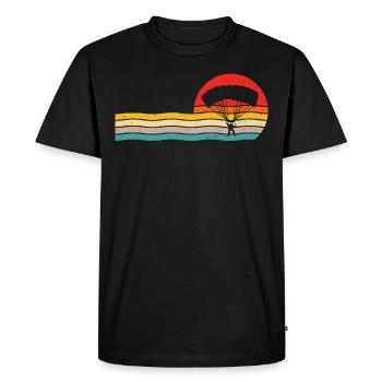 Skydiving retro parachute - Men's Premium Organic T-Shirt - black - Front - Nico (187cm)
