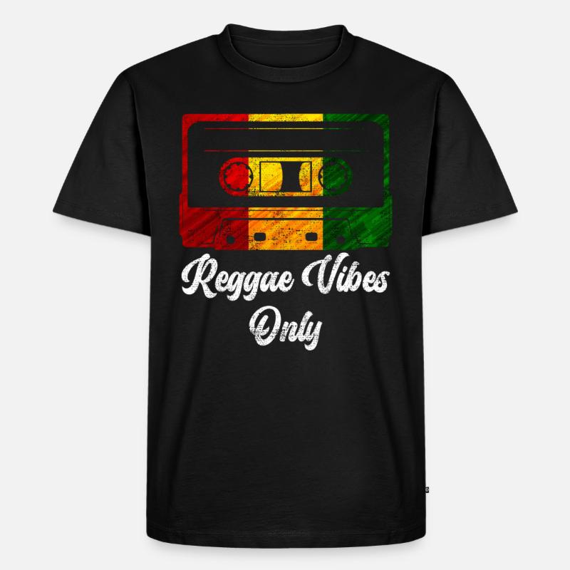 Reggae Vibes Only Reggae Afro - Männer Premium Bio T-Shirt - Schwarz