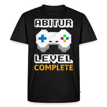 Abitur Level complete Abi 2023 Gamer - Men's Premium Organic T-Shirt - black - Front - Nico (187cm)