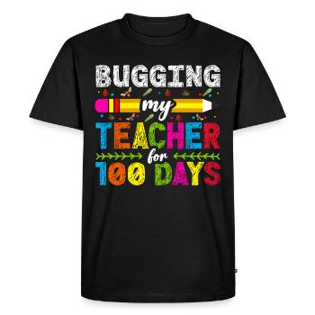 My teacher nerves for 100 days 100th day of school - Men's Premium Organic T-Shirt - black - Front - Nico (187cm)