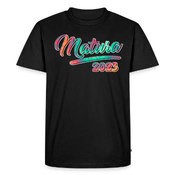 Diplômés du secondaire Matura 20203 - T-shirt Premium bio Homme - noir - Devant - Nico (187cm)