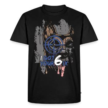 Conception de chien – Chien policier Chien de sport - T-shirt Premium bio Homme - noir - Devant - Nico (187cm)