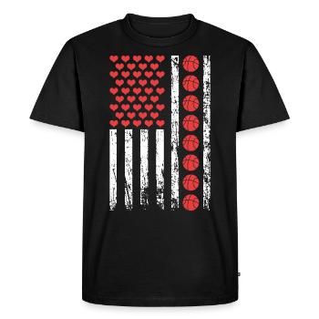 American Sports Basketball Flag Athletic - T-shirt Premium bio Homme - noir - Devant - Nico (187cm)