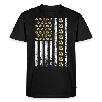 American Sport Volleyball Flag - Men's Premium Organic T-Shirt - black - Front - Nico (187cm)