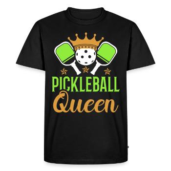 Pickleball Queen Paddle Sports Game Player - Men's Premium Organic T-Shirt - black - Front - Nico (187cm)
