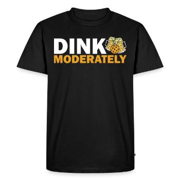 Dink Moderate Pickleball Paddle Sports Game Player - Men's Premium Organic T-Shirt - black - Front - Nico (187cm)
