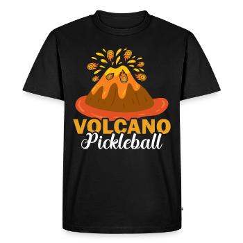 Volcano Pickleball Lava Paddle Sports Game - Men's Premium Organic T-Shirt - black - Front - Nico (187cm)