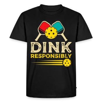 Dink Paddle Sports Pickleball responsable - T-shirt Premium bio Homme - noir - Devant - Nico (187cm)