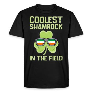 Le trèfle le plus cool de la Saint-Patrick - T-shirt Premium bio Homme - noir - Devant - Nico (187cm)