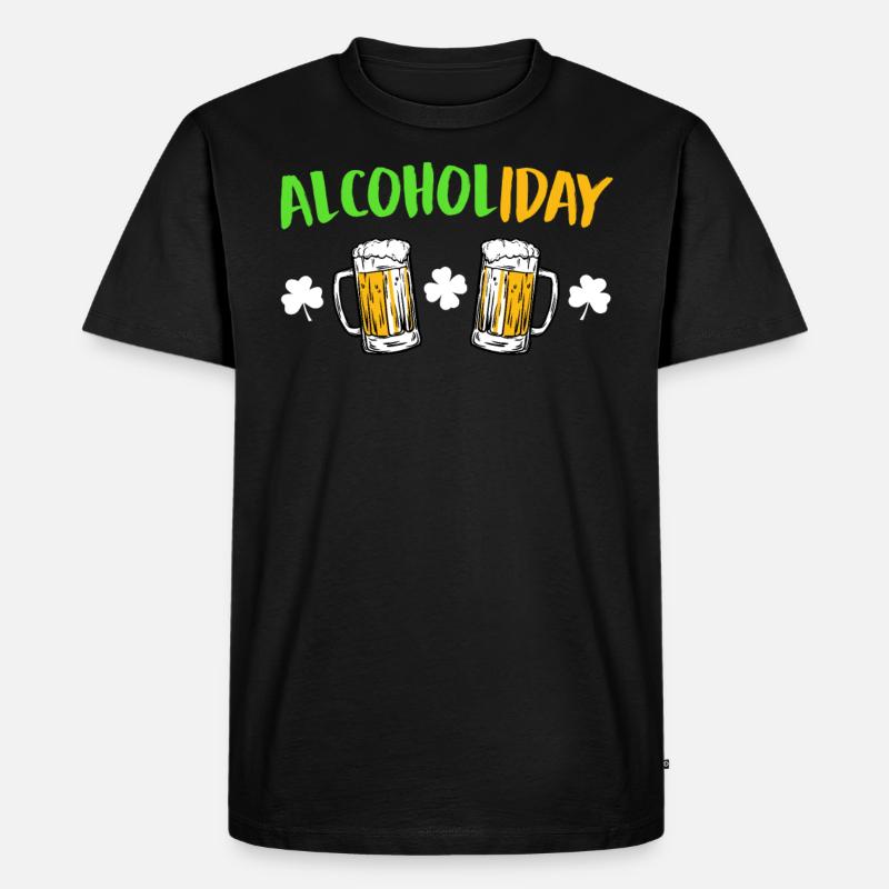 Alcoholiday St. Patricks Day - Männer Premium Bio T-Shirt - Schwarz