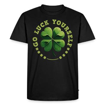 Allez vous-même trèfle de la Saint-Patrick - T-shirt Premium bio Homme - noir - Devant - Nico (187cm)