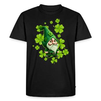 Leprechaun St. Patrick’s Day Goblin Clover - T-shirt Premium bio Homme - noir - Devant - Nico (187cm)