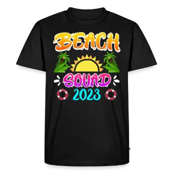 Beach Squad 2023 Vacation with Friends Spring Break - Men's Premium Organic T-Shirt - black - Front - Nico (187cm)
