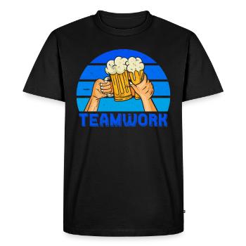 Célébrez les vacances de consommation avec des amis Fête de la bière - T-shirt Premium bio Homme - noir - Devant - Nico (187cm)
