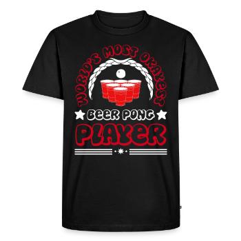 World's Best Beer Pong Player Drinking Game Beer Pong - Men's Premium Organic T-Shirt - black - Front - Nico (187cm)