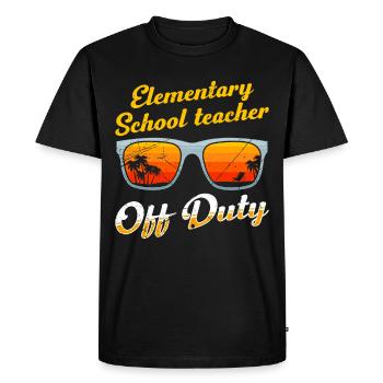Holiday Primary School Class Teacher off duty Teacher - Men's Premium Organic T-Shirt - black - Front - Nico (187cm)