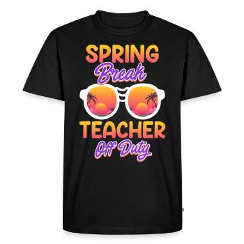 Enseignant de la semaine de relâche Enseignant de vacances - T-shirt Premium bio Homme - noir - Devant - Nico (187cm)