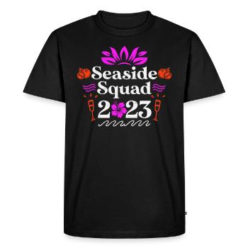 Seaside Squad 2023 Vacances d’été Vacances de printemps - T-shirt Premium bio Homme - noir - Devant - Nico (187cm)