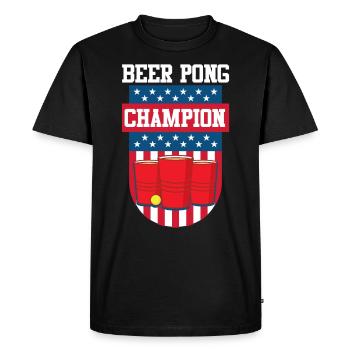Stars and Stripes USA Beer Pong Champion Bier Pong - T-shirt Premium bio Homme - noir - Devant - Nico (187cm)